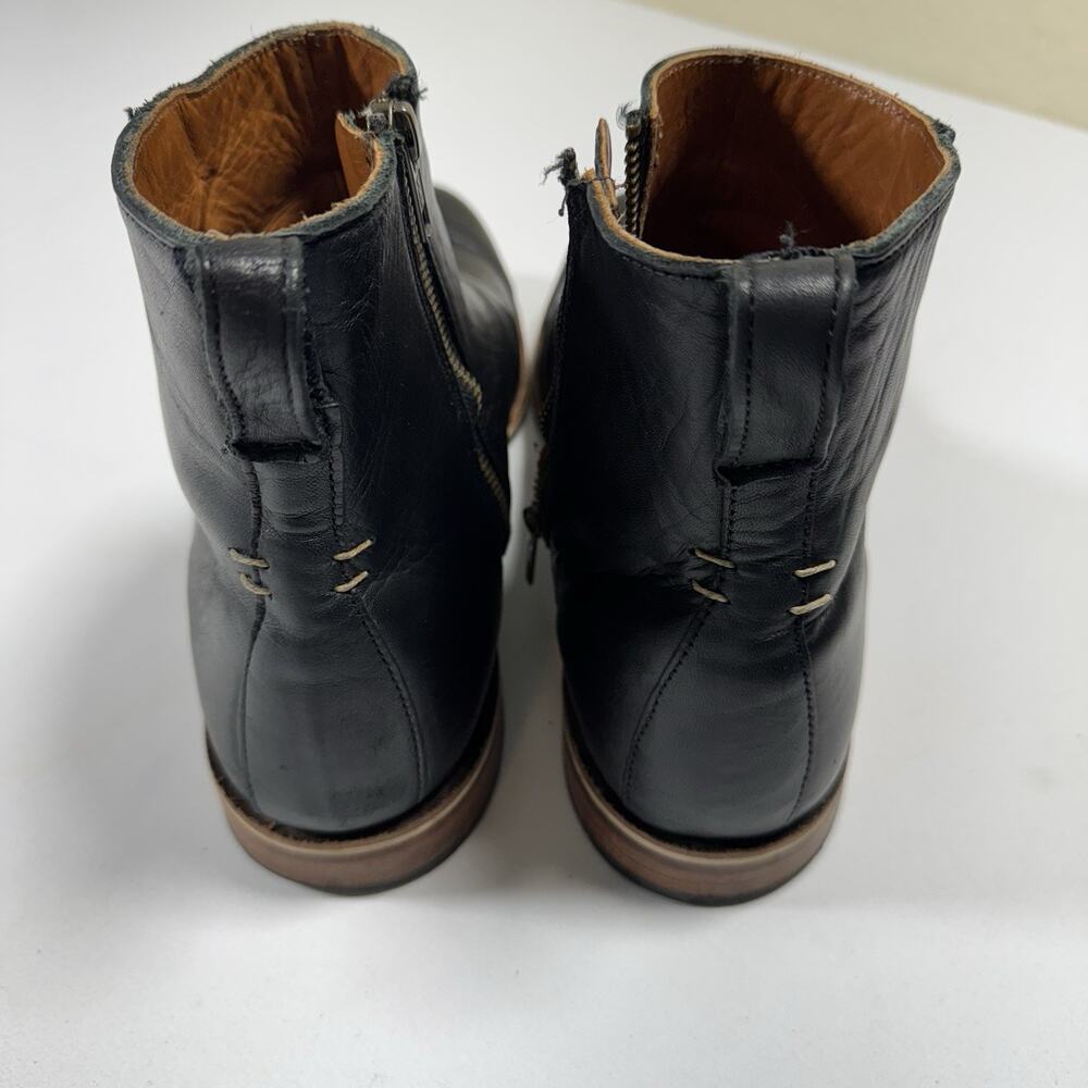 HELM Men’s Black Leather Zip Ankle Boots 11M USA Made Minimalist Core - Picture 9 of 9